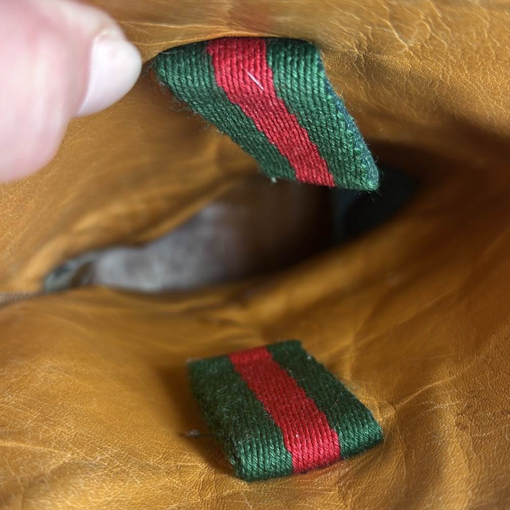 Gucci vintage cowboy boots amazing vintage find leather size 42 stone colored GG - Picture 8 of 14
